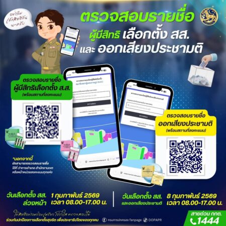 เช็คสิทธิก่อนลงคะแนนเลือกตั้ง สส. และออกเสียงประชามติ