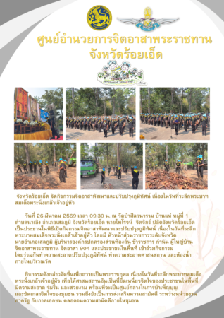 กิจกรรมจิตอาสาพัฒนาและปรับปรุงภูมิทัศน์ เนื่องในวันที่ระลึกพระบาทสมเด็จพระนั่งเกล้าเจ้าอยู่หัว