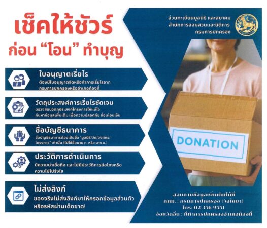 เช็คให้ชัวร์ ก่อน “โอน” ทำบุญ